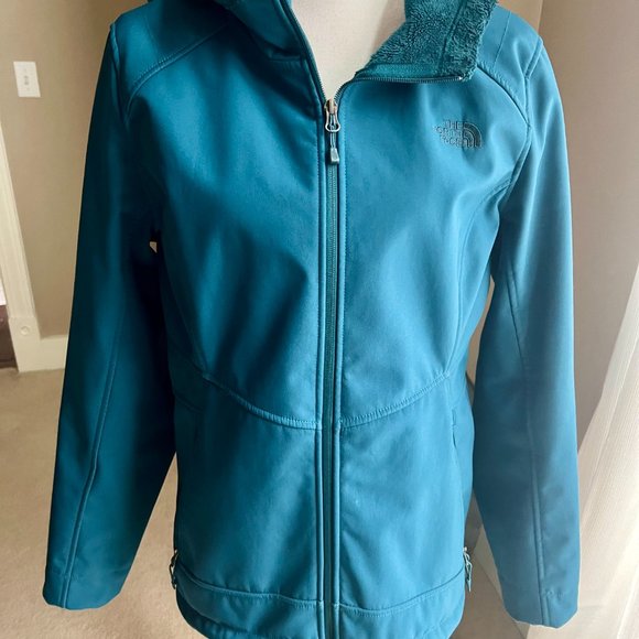 The North Face ladies teal soft shell winter jacket size L - Picture 2 of 8